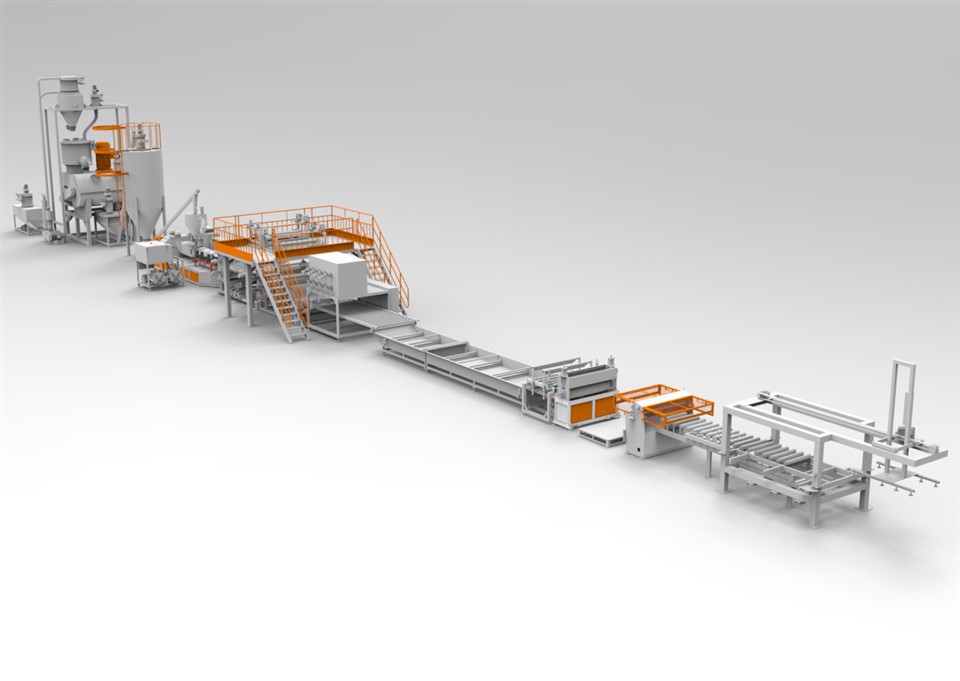 Линия за производство на подове LVT